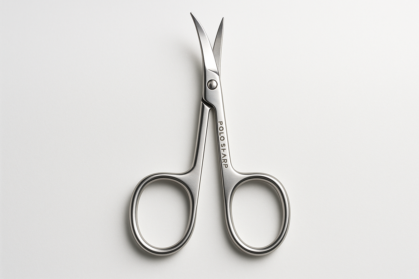 Eyebrow Scissors – Curved Precision Tip
Small stainless steel scissors designed for trimming eyebrow hairs.
- Curved precision blades
- Compact and lightweight
- Comfortable grip
- Ideal for grooming brows Brand name POLO SHARP