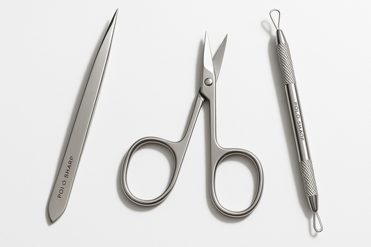 3-Piece Facial Care Kit (Tweezer, Scissors, Blackhead Remover) Brand name is POLO SHARP