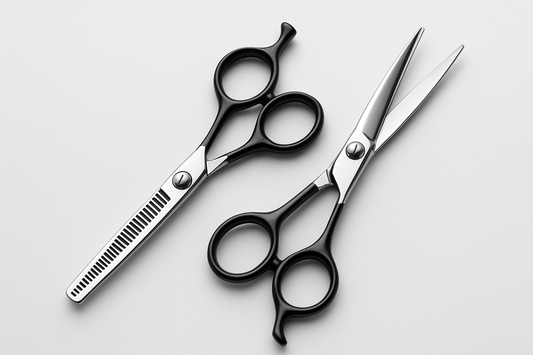 Barber Kit – Scissors + Thinning Scissors Set
Professional 2-in-1 set for barbers and stylists.
- Includes standard and thinning scissors
- Stainless steel construction
- Ergonomic handles
- Ideal for salon professionals
