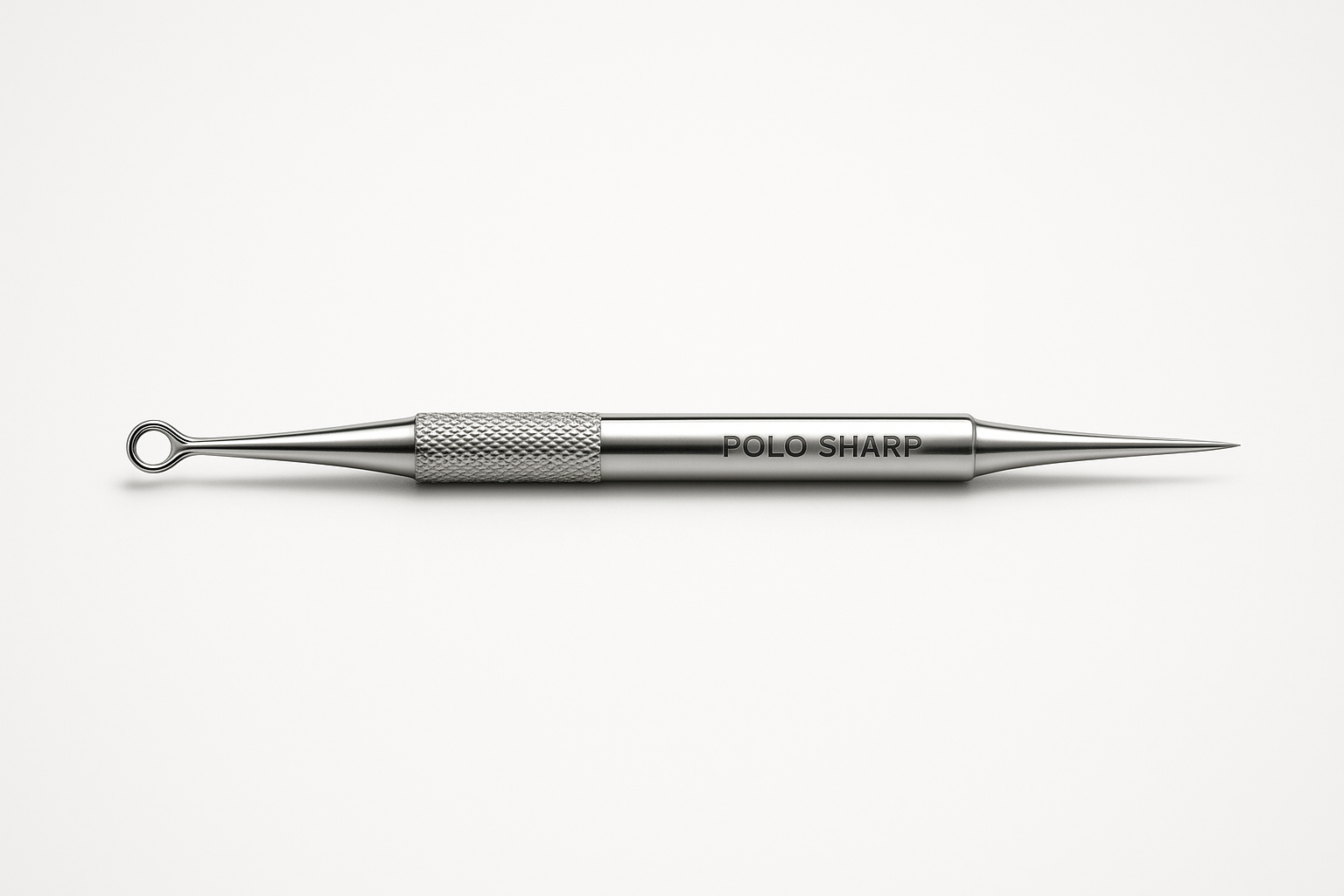 Blackhead Remover Tool (Dual-end)
Professional stainless steel tool for blackhead and blemish removal.
- Dual-end design
- Medical-grade stainless steel
- Non-slip grip
- Hygienic and reusable Brand Name POLO SHARP