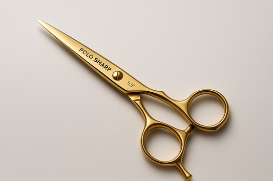 Gold Titanium Hair Cutting Scissors 5.5"
Luxury titanium-coated scissors for professional hairstyling and salon use.
- Titanium-coated stainless steel
- Lightweight and durable
- Smooth cutting action
- Elegant gold finish BRAND NAME POLO SHARP